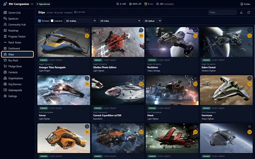 RSI Companion ডাউনলোড করুন – Star Citizen এর সেরা টুল - Screenshot 2