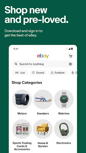 eBay অনলাইন শপিং অ্যাপ ডাউনলোড করুন – সেরা ডিল ও কেনাকাটার সুবিধা - Screenshot 1