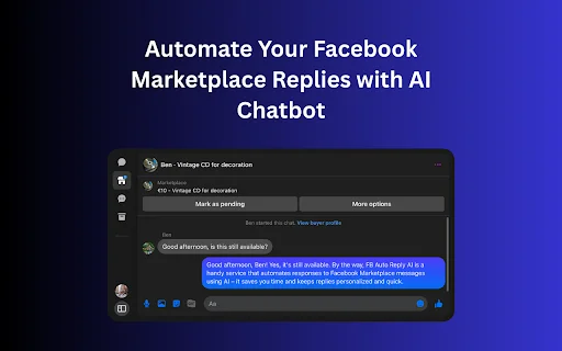 FB Auto Reply AI ডাউনলোড করুন – Facebook Marketplace অটোমেশন - Screenshot 1