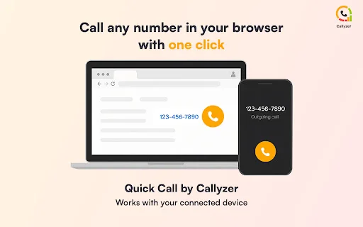 Quick Call by Callyzer ডাউনলোড করুন – ব্রাউজার থেকে সরাসরি কল করুন - Screenshot 2