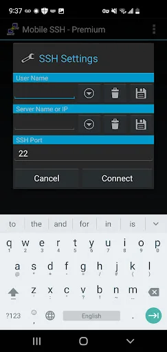 Mobile SSH (Premium Version) ডাউনলোড করুন – সেরা SSH ক্লায়েন্ট - Screenshot 1